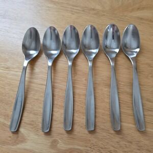 Set of 6 Gourmet Settings 18/10 Stainless Teaspoons 6 5/8" Satin Flatware